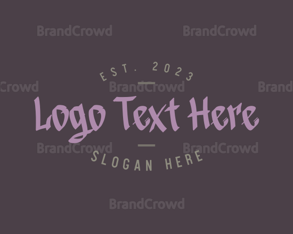 Handwritten Graffiti Wordmark Logo