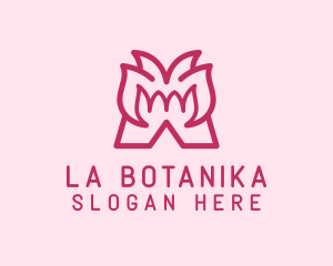 Floral Bloom Letter M Logo