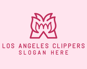 Floral Bloom Letter M Logo