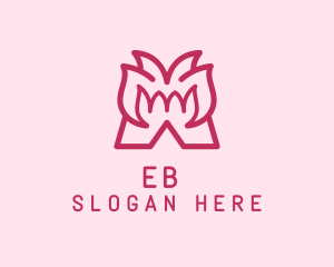 Garden - Floral Bloom Letter M logo design