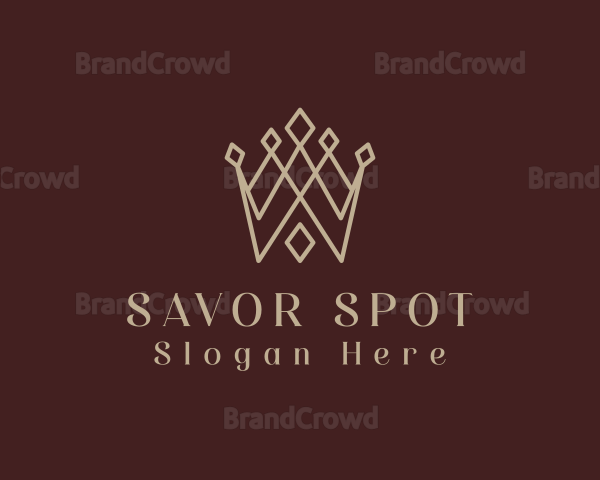 Diamond Crown Letter W Logo