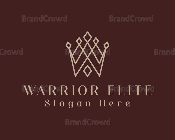Diamond Crown Letter W Logo