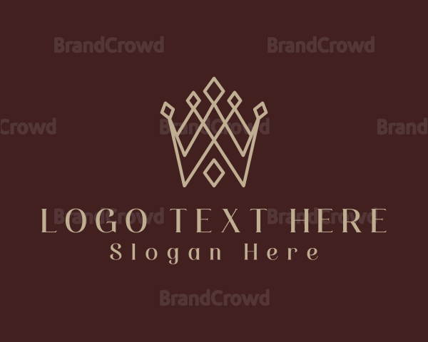 Diamond Crown Letter W Logo