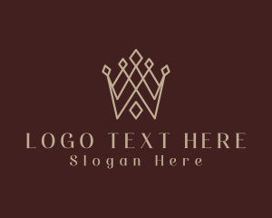 Accessory - Diamond Crown Letter W logo design