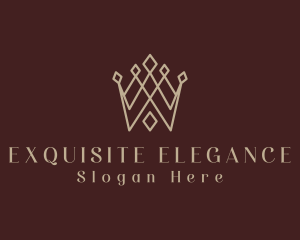 Exquisite - Diamond Crown Letter W logo design