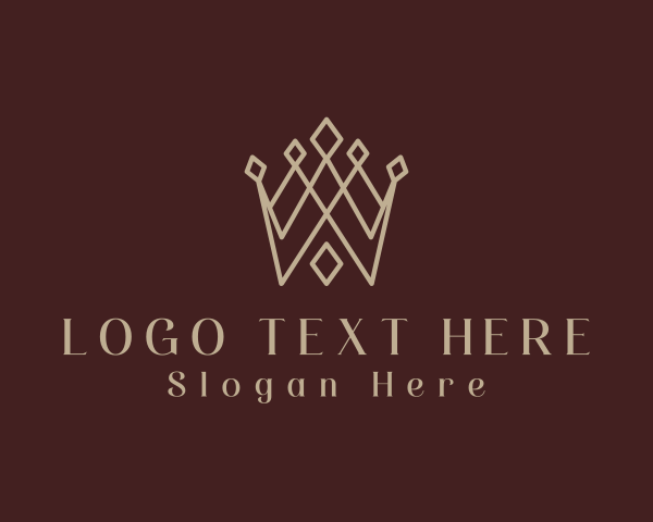 Skincare - Diamond Crown Letter W logo design