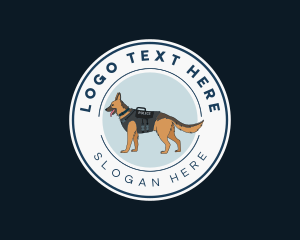 Service Dog - Police Security Dog logo design