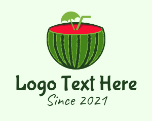 Watermelon - Sliced Watermelon Drink logo design