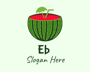 Sliced Watermelon Drink Logo