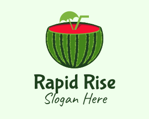 Sliced Watermelon Drink Logo