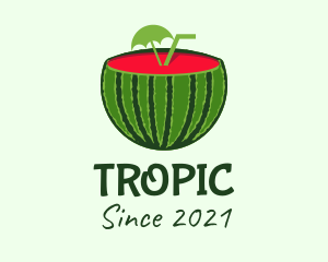 Sliced Watermelon Drink logo design