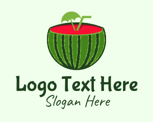 Sliced Watermelon Drink Logo