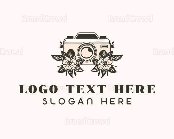 Flower Camera Photography Logo