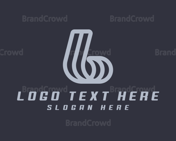 Marketing Curve Letter B Logo