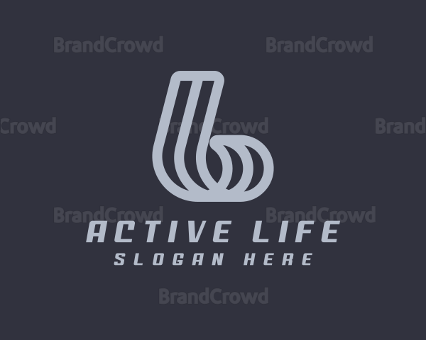 Marketing Curve Letter B Logo
