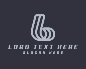 Curved - Marketing Curve Letter B logo design