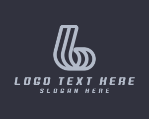 Monochrome - Marketing Curve Letter B logo design