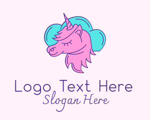Pink Unicorn Cloud Logo