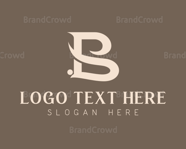 Stylish Elegant Cursive Letter B Logo