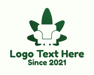 Marijuana - Green Leaf Armchair logo design