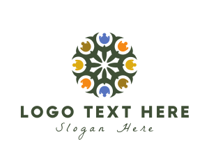 Floral Mosaic Mandala Logo