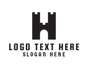 Architect - Fort Letter H logo design