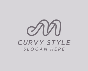 Curvy - Brand Boutique Letter M logo design