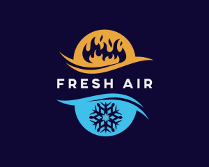 Ice Fire Cooling System logo design