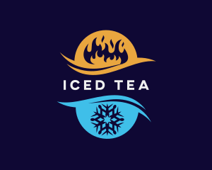 Ice Fire Cooling System logo design