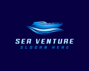 Boat Yacht Wave logo design