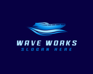 Boat Yacht Wave logo design