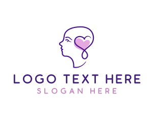 Psychology - Mental Health Heart Therapy logo design