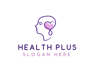 Mental Health Heart Therapy logo design