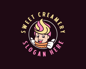 Ice Cream Gelato Boy logo design