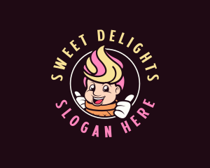 Ice Cream Gelato Boy logo design