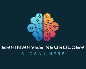 Circuit Brain Neuron logo design