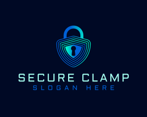 Padlock Shield Security logo design