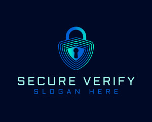 Padlock Shield Security logo design