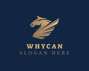 Horse Pegasus Wings Logo