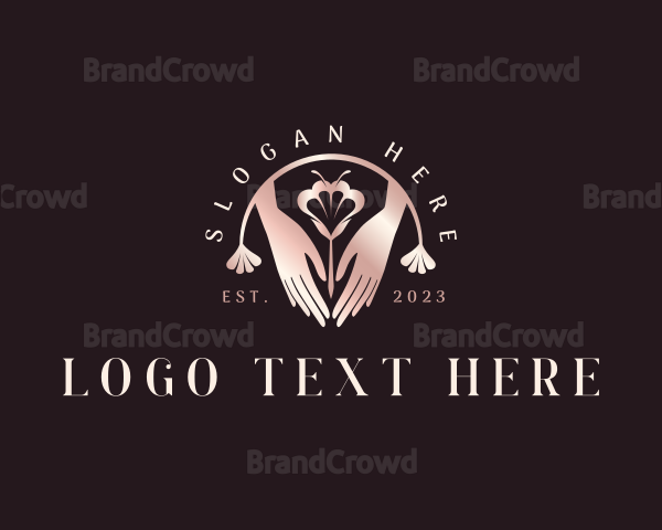 Hand Flower Beauty Logo