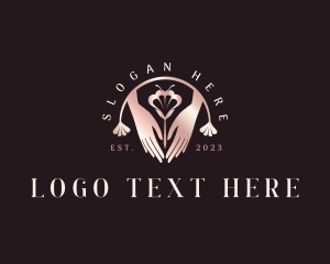 Massage - Hand Flower Beauty logo design