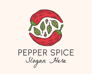 Pepper - Chili Pepper Herb logo design