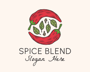 Seasoning - Chili Pepper Herb logo design