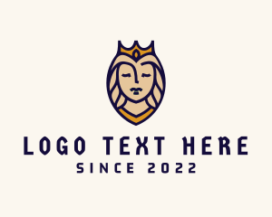 Girl - Royal Queen Monarch logo design