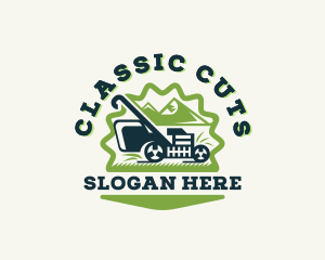 Garden Lawn Mower logo design