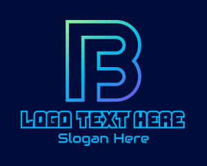 Future - Futuristic Tech Letter B logo design