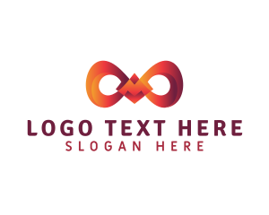 Loop - Gradient Infinity Letter M logo design