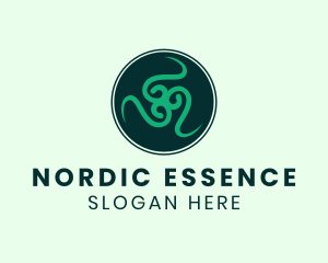 Nordic - Celtic Buckler Shield logo design