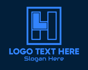Tetris - Tech Maze L & H logo design