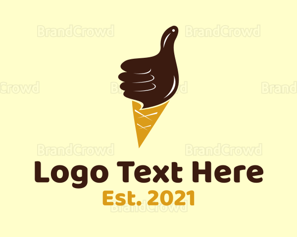 Ice Cream Thumb Logo